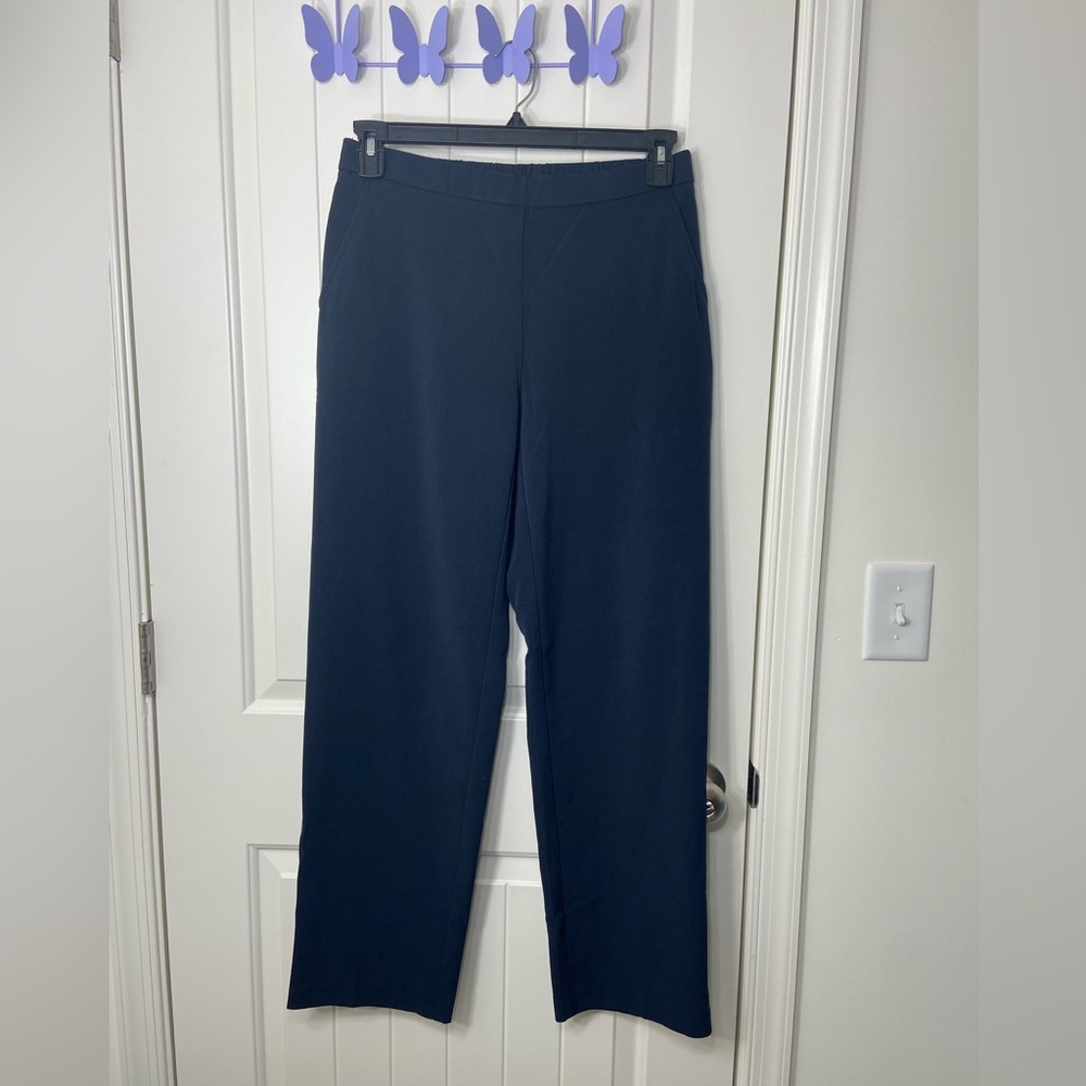 EUC Briggs women’s navy elastic waist pull on trousers pants size 8‎